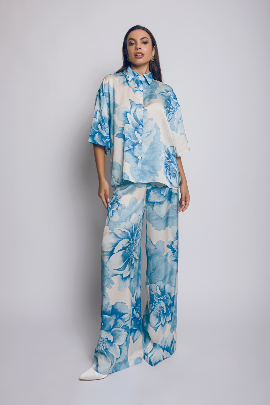 Babo - “Anna” Shirt in Blue Floral