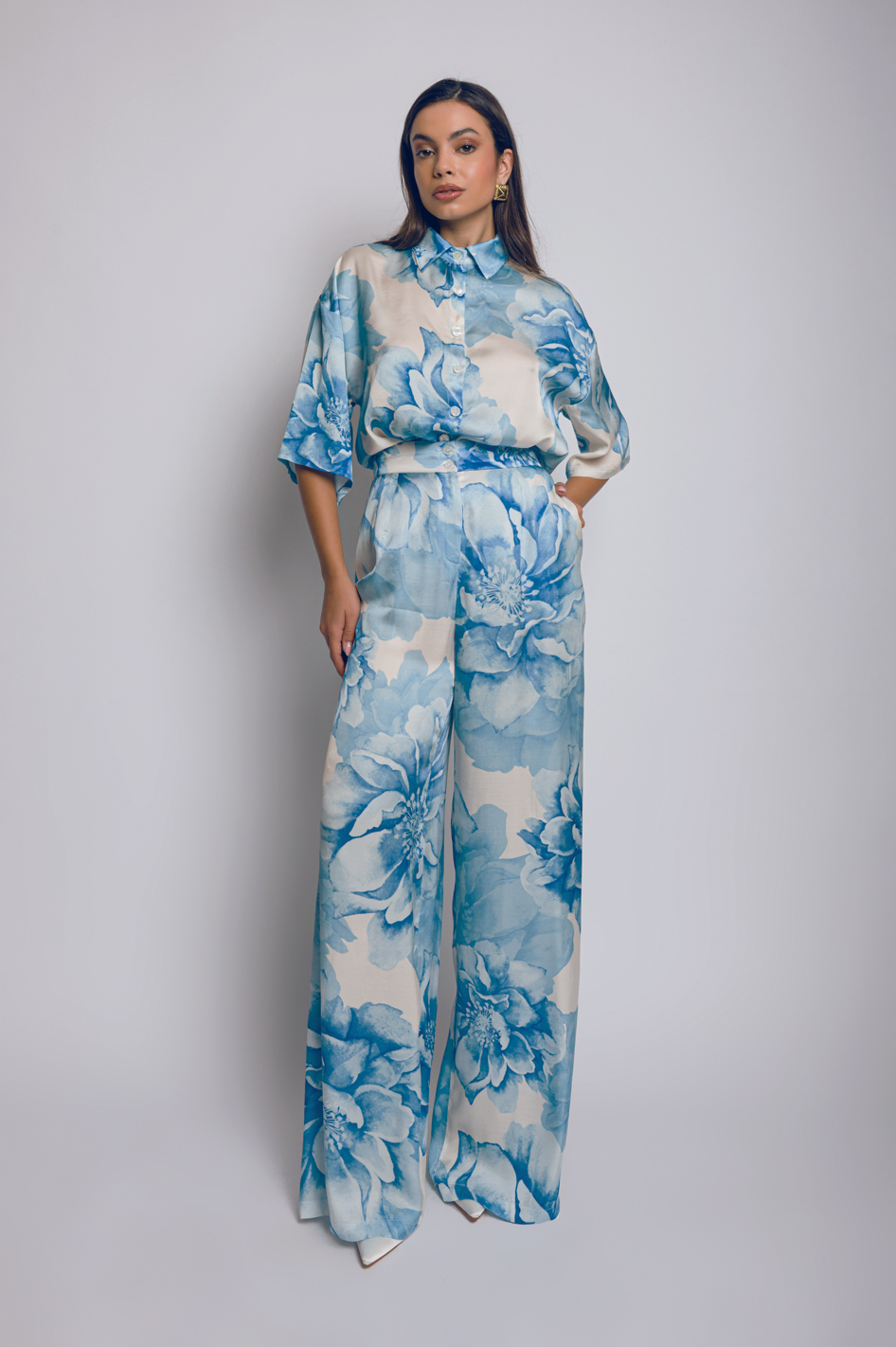 Babo - “Esther” Pants in Blue Floral